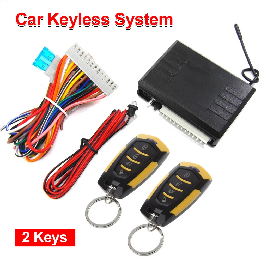 

12V Car Central Door Lock Kit with Remote Keyless Entry System Button Start Stop Alarm Keychain Central Lock