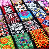 geometric floral ethnic embroidery lace vintage ribbon boho ornament diy clothes bag accessories embroidered fabric