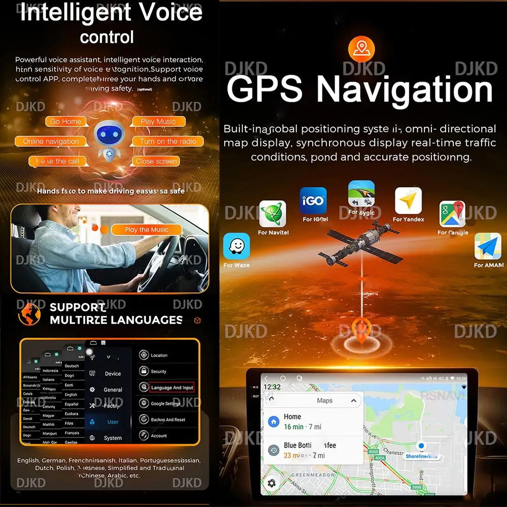 Android 13 Carplay Auto для Honda Fit Jazz City 2002 2003 2004 2005 2006 2007 мультимедийный автомобильный