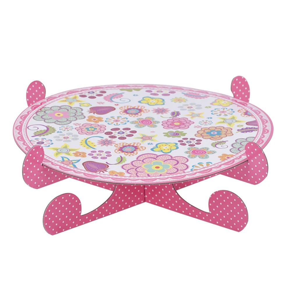 

Collapsible Paper Cake Stand One-Tier Round Cupcake Snack Storage Rack Stand Tray Wedding Birthday Party Supplies )