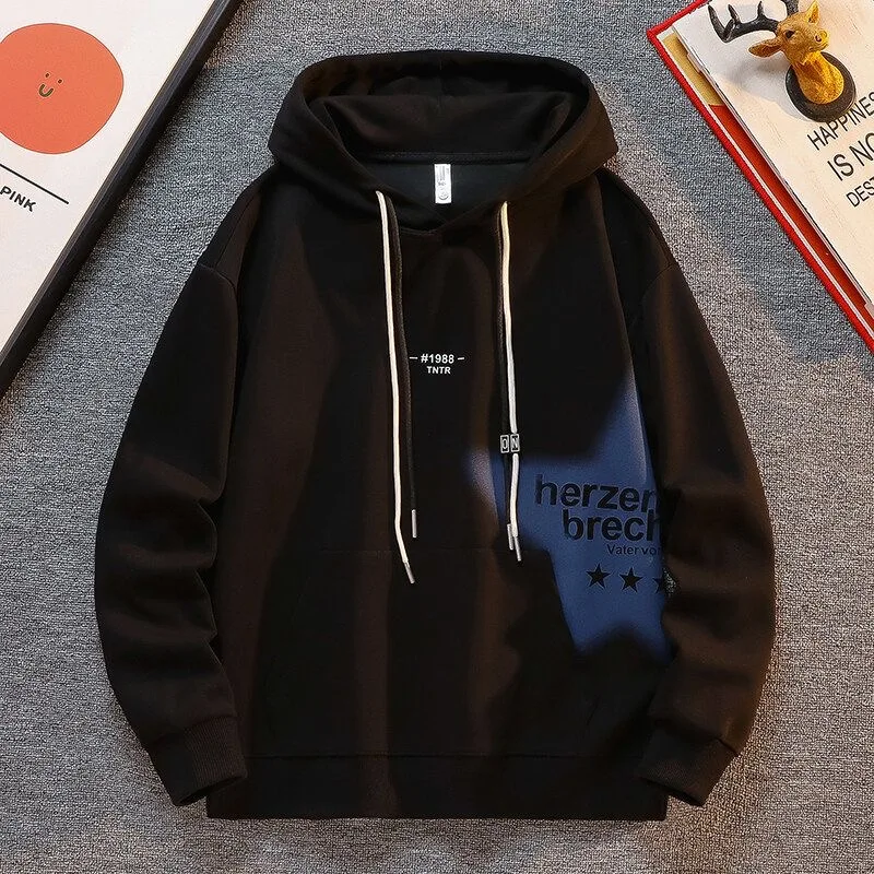 Весна и осень 2024 новая модная спортивная толстовка с принтом мужская