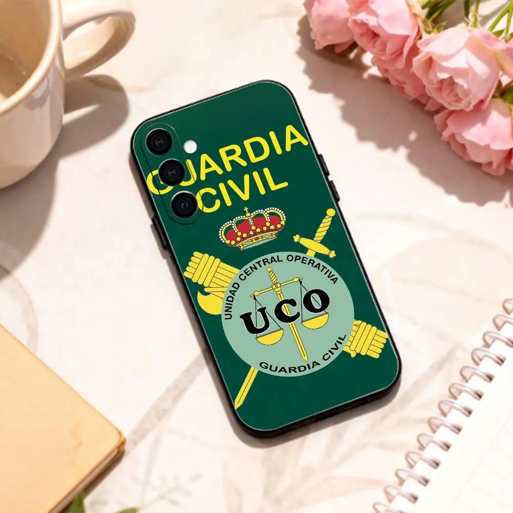Фото Чехол для телефона S-spanish G-guard C-Civil Emblem для Samsung Galaxy A73, A72, A71, A70, A53, A52, A51 и других моделей, мягкий черный корпус №3