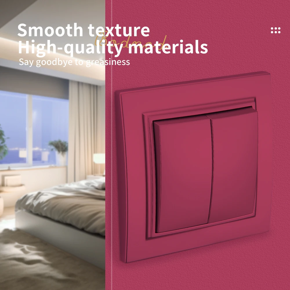 WESA Red Frosted светильник настенный выключатель огнестойкая пластиковая панель