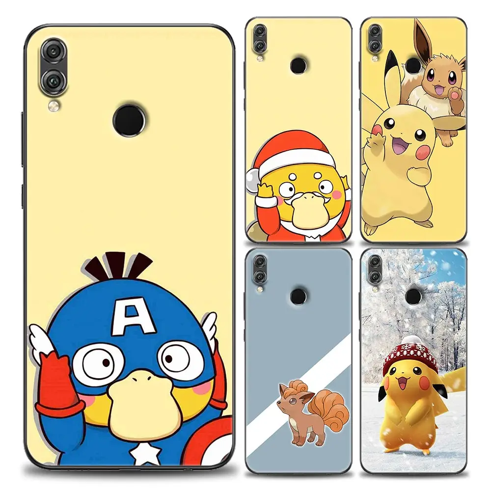 

Pokemon Vulpix Psyduck Phone Case for Honor 8X 9S 9A 9C 9X Lite Play 9A 50 10 20 30 Pro 30i 20S(6.15) Silicone Case Pikachu