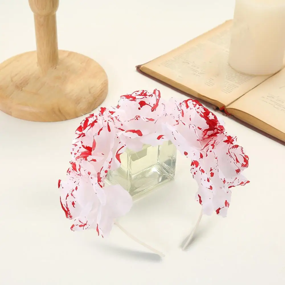 

Holiday Party Headband Festive Cosplay Headwear Halloween Spider Flower Party Accessories with Anti-slip Elastic for Photo Props