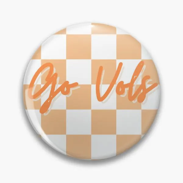 Go Vols оранжево-белая шахматная доска мягкая пуговица брошь значок шляпа