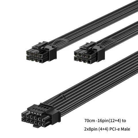 Силовой кабель Fasgear PCIe5.0 12 В hpwr для RTX4070 до PCI-e GPU, втулка шнура только для Corsair/Great Wall/Thermaltake, полностью модульный