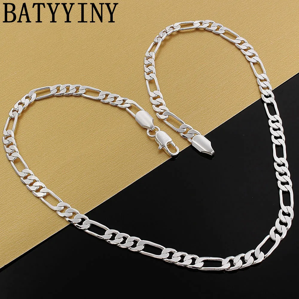 Серебряное ожерелье BATYYINY 925 пробы серебряная цепочка 4 мм из Ферреро подвески для