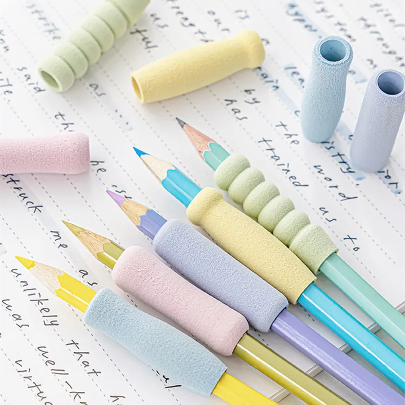 Set of 5 Creative Pencil Holders: Simple Solid Color, Soft Touch, Handwriting Enhancers for Children and Students Set of 5 Creative Pencil Holders: Simple Solid Color, Soft Touch, Handwriting Enhancers for Children and Students