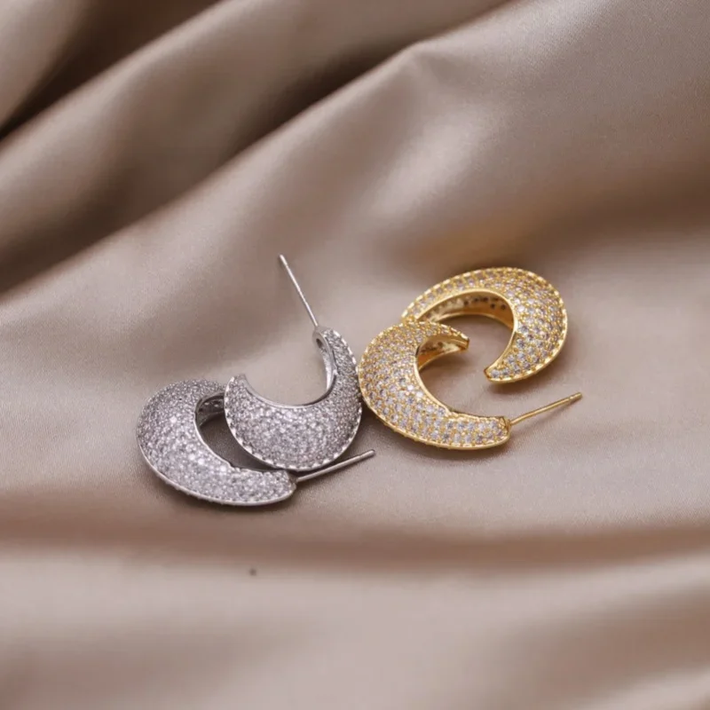 

Корейские новые модные ювелирные изделия 16K Позолоченные Роскошные циркониевые серьги-капли типа с элегантные женские вечерние аксессуары