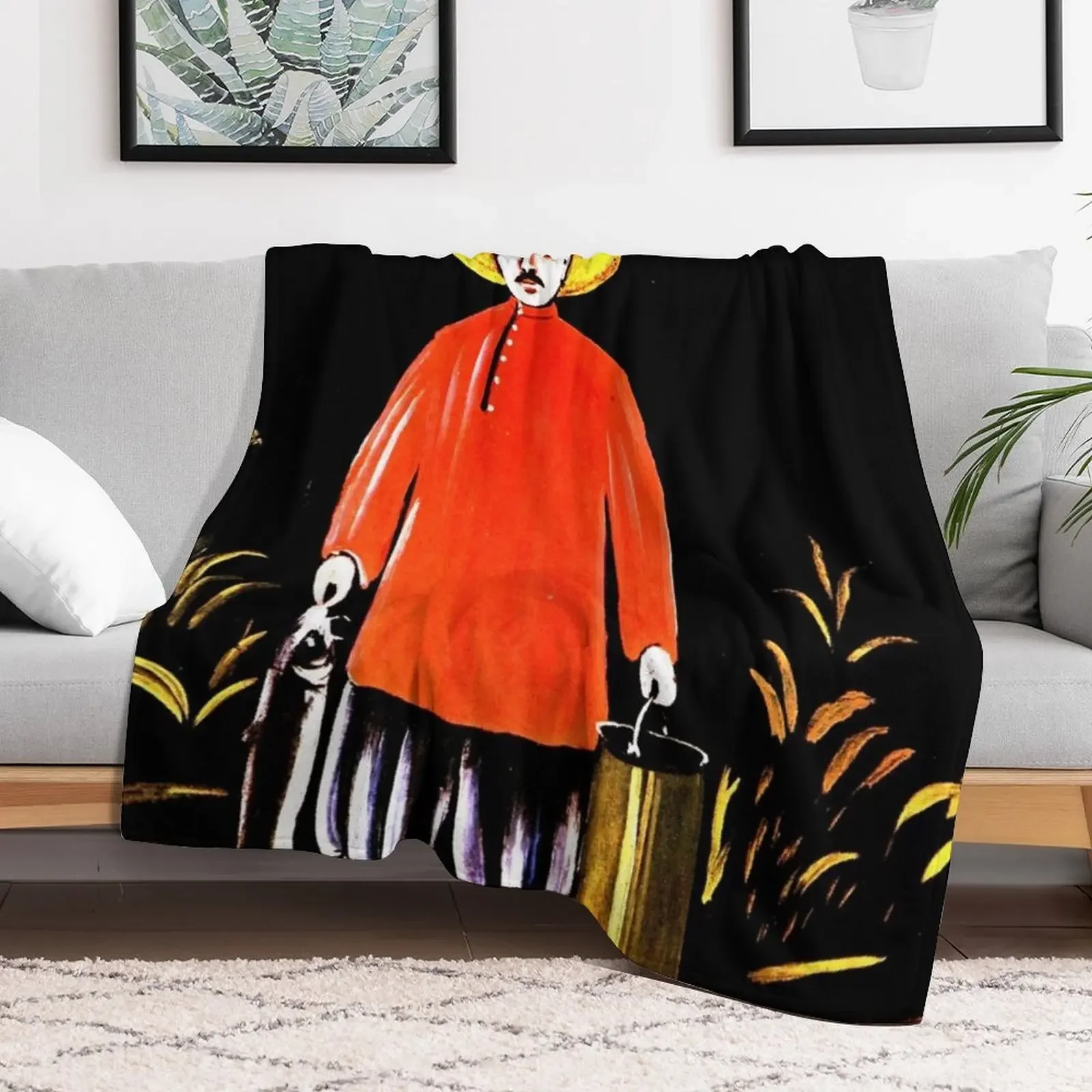 Рыбак в красной рубашке Нико Пироман 1908 Репродукция Одеяло Naive Art Роскошные