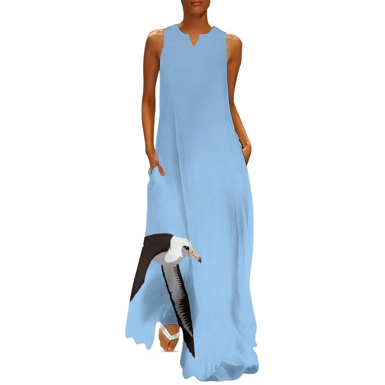 Lembali Albatross Long Dress из полиэстера
