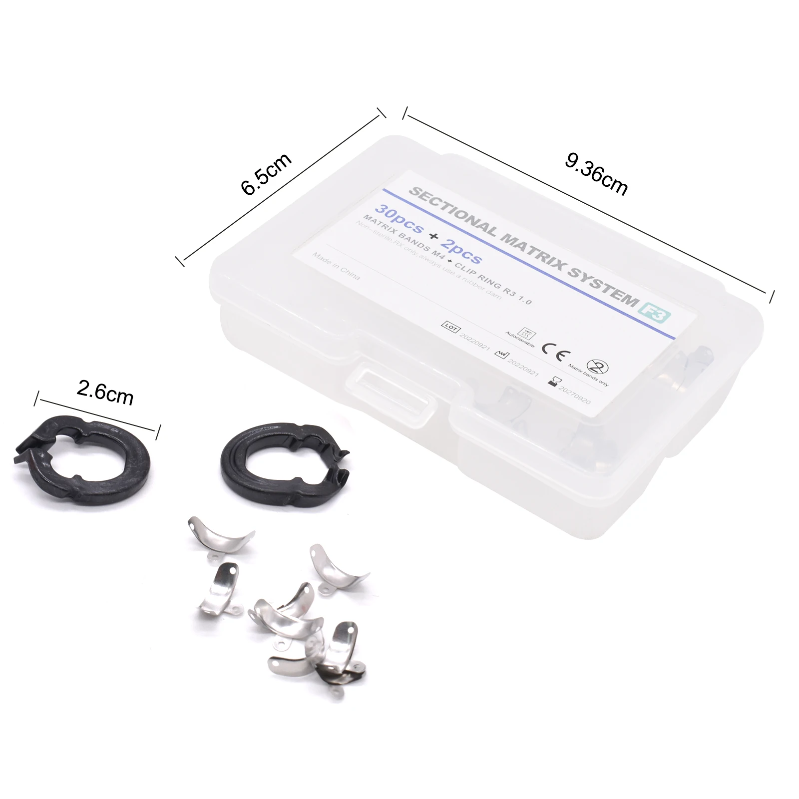 

Dental Sectional Matrix System Sectional Contoured Matrices Matrix Bands+Rubber Dam Clamps Rubber Barrier Clip Ring Dental Plier