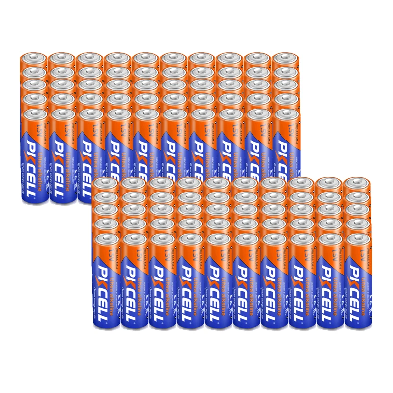 

100 X PKCELL LR03 1.5V AAA 1.5Volt E92 AM4 MN2400 MX2400 AAA Battery 3A Alkaline Bateria for For Remote Control Toy Dry Battery