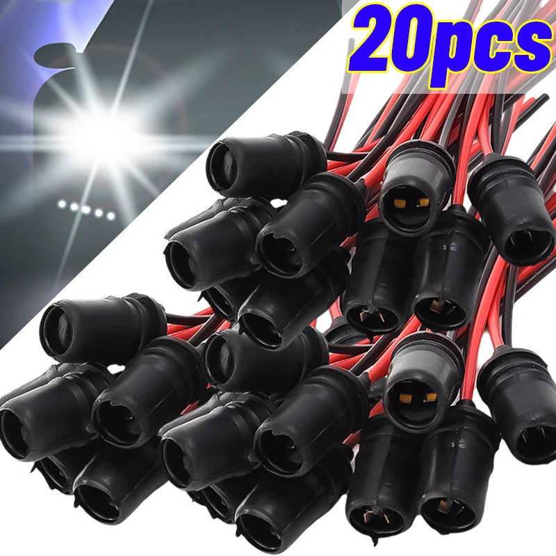 

DC12V T10 W5W 147, розетка, габаритный светильник, держатель, разъем, проводная лампа, мягкий резиновый жгут, запасные части автомобиля, 20/4 шт.