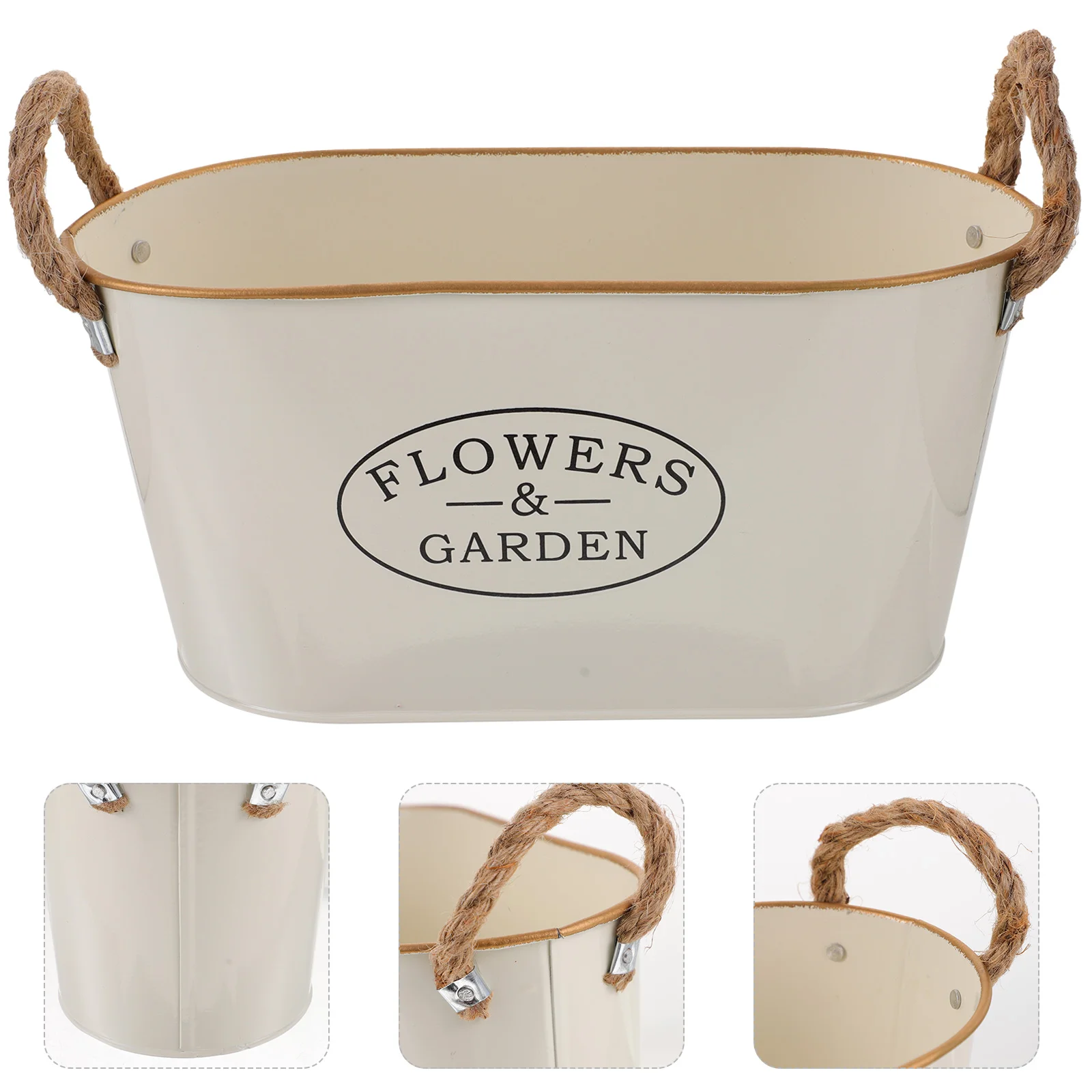 

Creative Metal Planter Metal Bucket Basket Decorative Flower Pots for Party