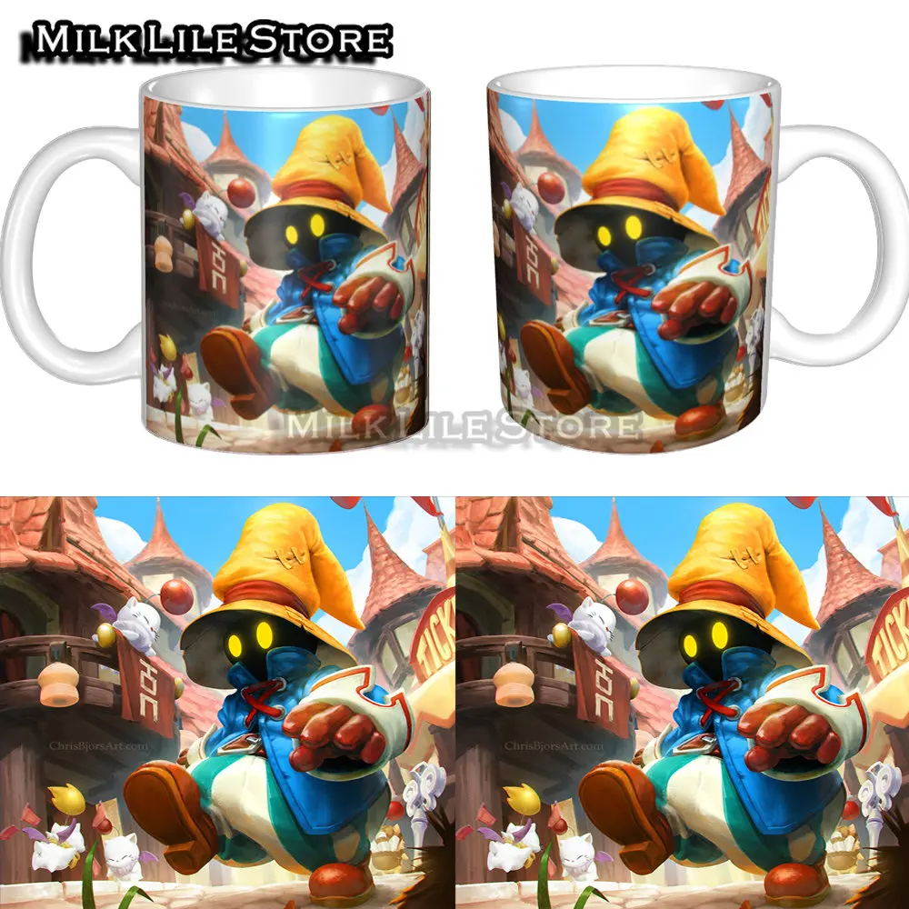 

Игра финальная фантазия Виви орнитье путешествие Идеальные подарки. Белая кружка, белая керамическая чайная чашка, подарок на день рождения, чашки для молока и кружки Rou