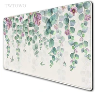 purple flowers green leaves mouse pad gaming xl new hd custom computer mousepad xxl mousepads anti slip pc mouse mat