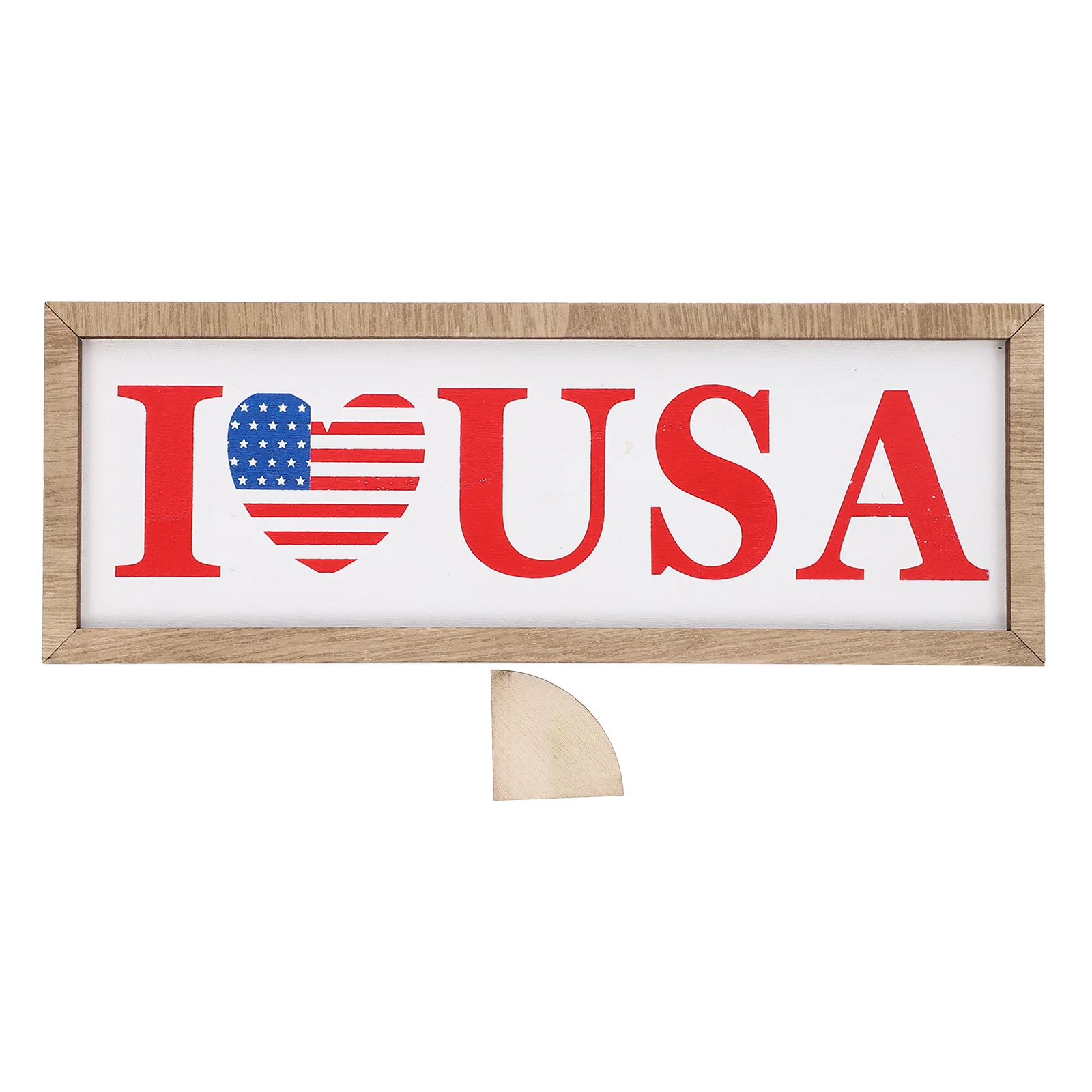 

Patriotic Wood Table Sign 4th of July Wooden Sign Independence Day Wood Sign Decor