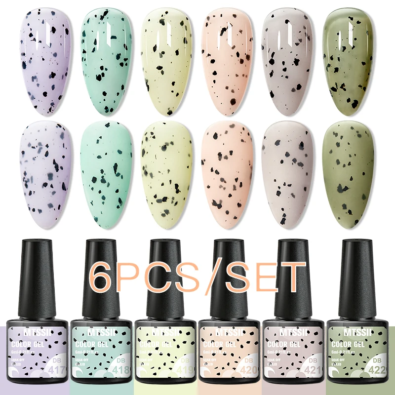 

HEALLOR 2/4/6PCS Gel Nail Polish Set Eggshell Nail Nail Kit For Manicure Nail Polish Vernis Semi Permanent UV Lamp Gellak Nail
