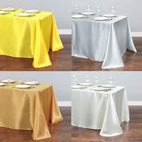 1pcs satin tablecloth modern style gold white table cloth for christmas wedding party table cover red table cloth home decor