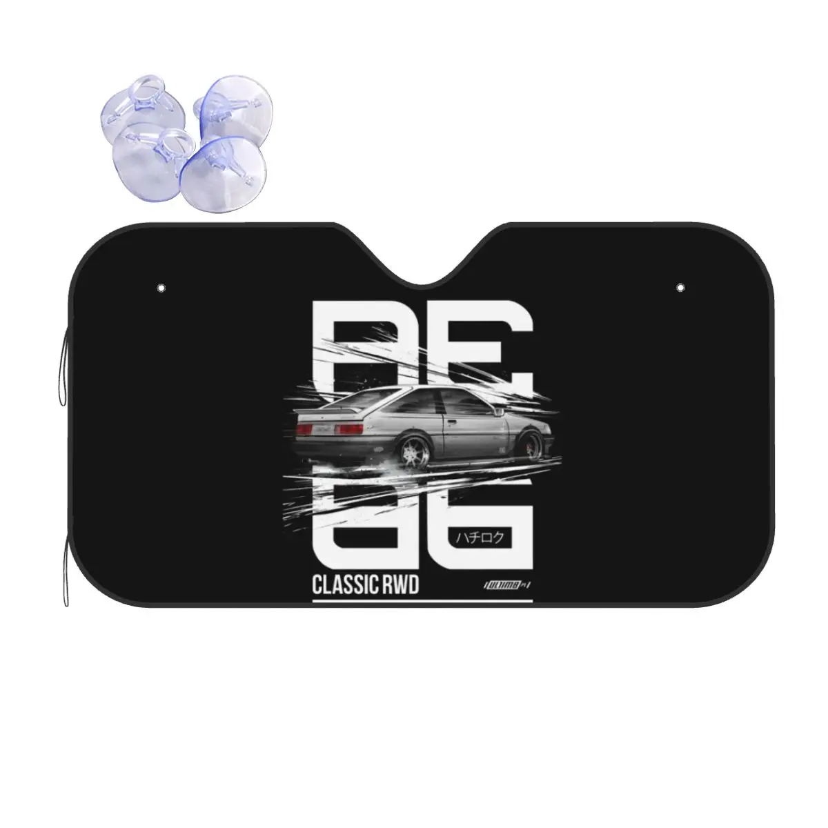 

Classic RWD Drift AE86 Novelty Windshield Sunshade 76x140cm AE 86 Car Foils Sunshade Visor Front Window Cover