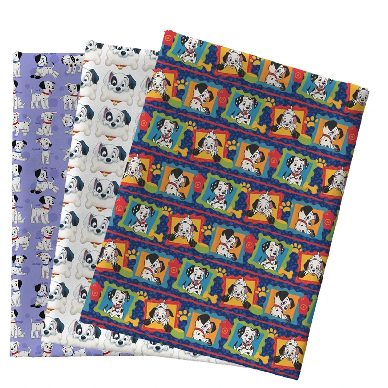 45*145 см половина Ярда мультяшный полиэстер хлопок 101 ткань для вышивания собак