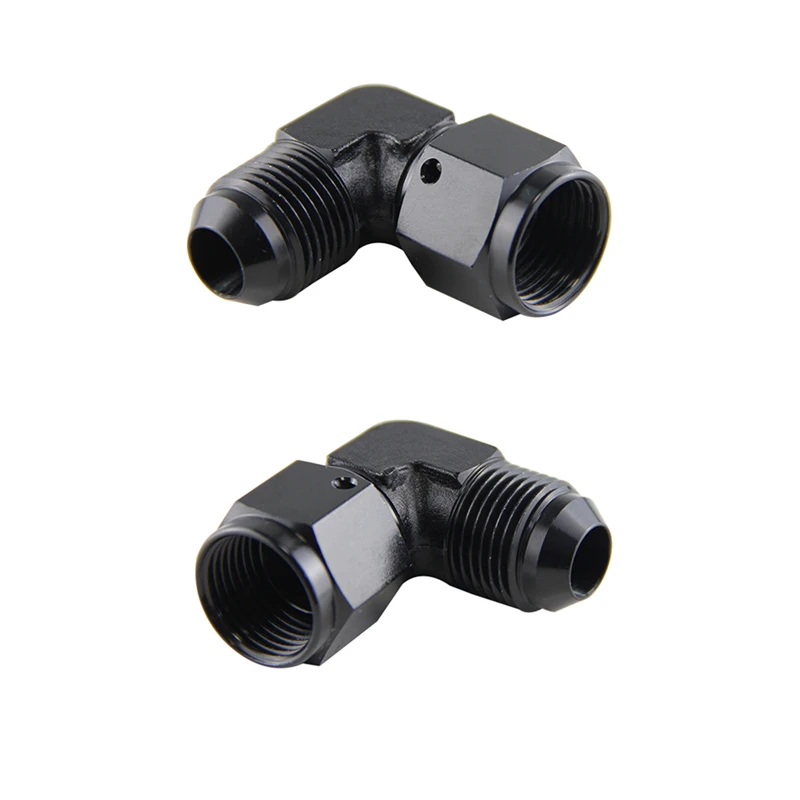 

2PCS AN8 Female to 8AN Male Flare 3/4"-16UNF 90 Degree Aluminum Swivel Hose Fitting Adapter