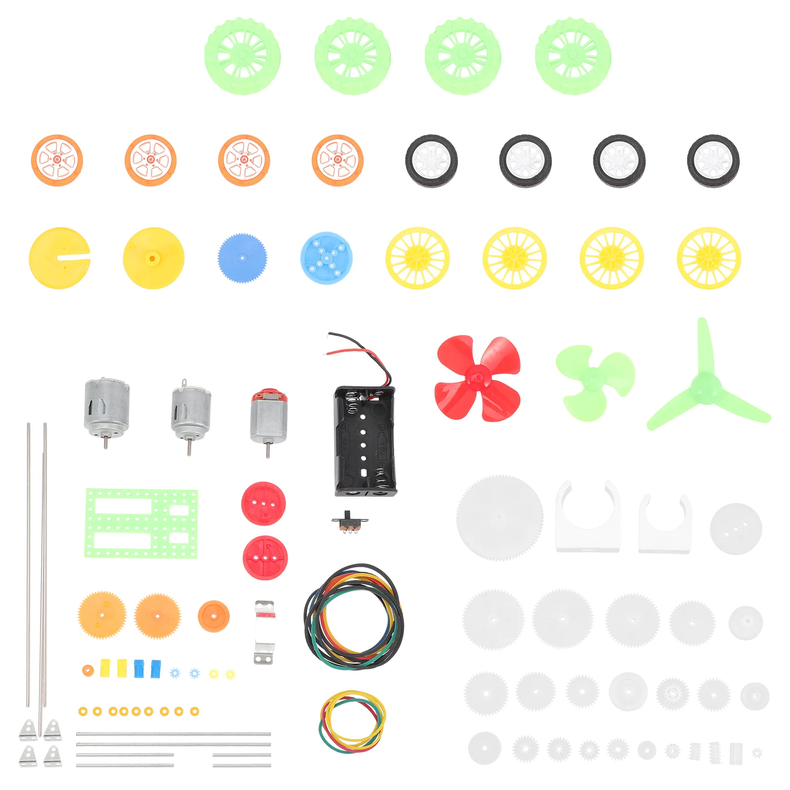 

112 шт. шестерни практичные портативные фотоаксессуары автомобильные игрушки аксессуары комплект двигателя постоянного тока пластиковая ф...
