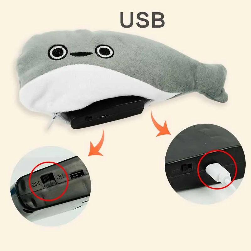 Детские электрические плюшевые игрушки серая рыба будет прыгать Плюшевые