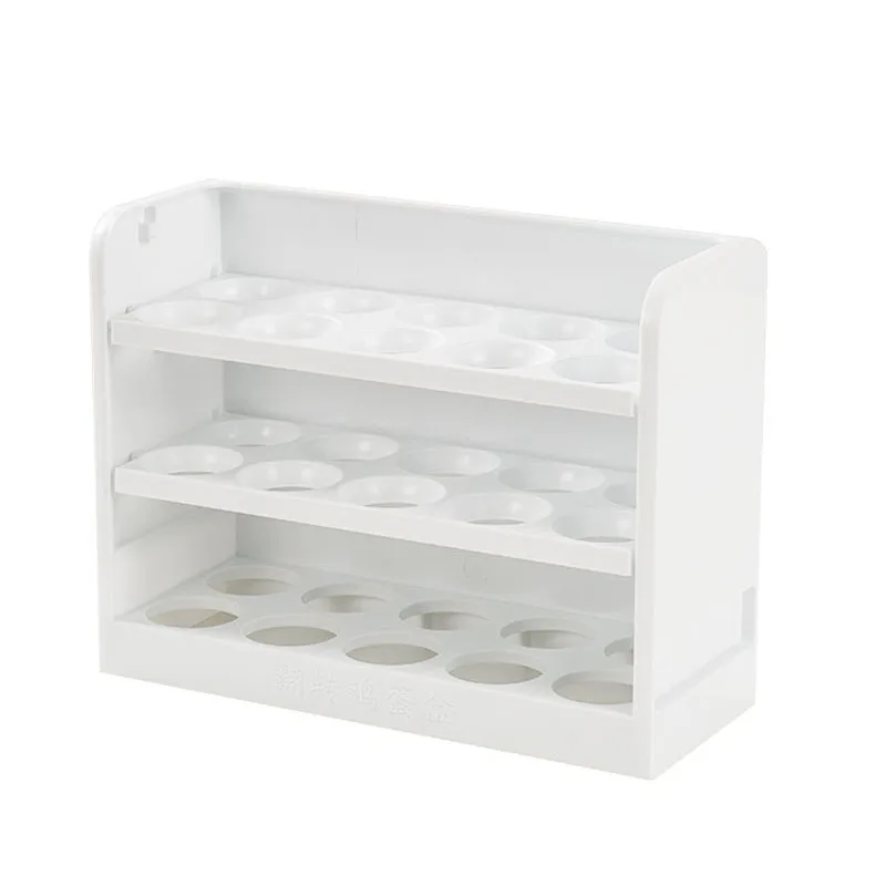 

30 Grids Egg Storage Box 3 Tiers Fridge Eggs Organizer Container Space-saving Kitchen Egg Holder Container Case Kitchen Storage
