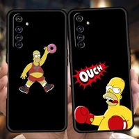 funny homer j simpson phone case for oppo a12 a74 a76 a16 find x5 a95 a52 a53 a54 a15 reno 6 z 7 pro a9 2020 5g silicone shell