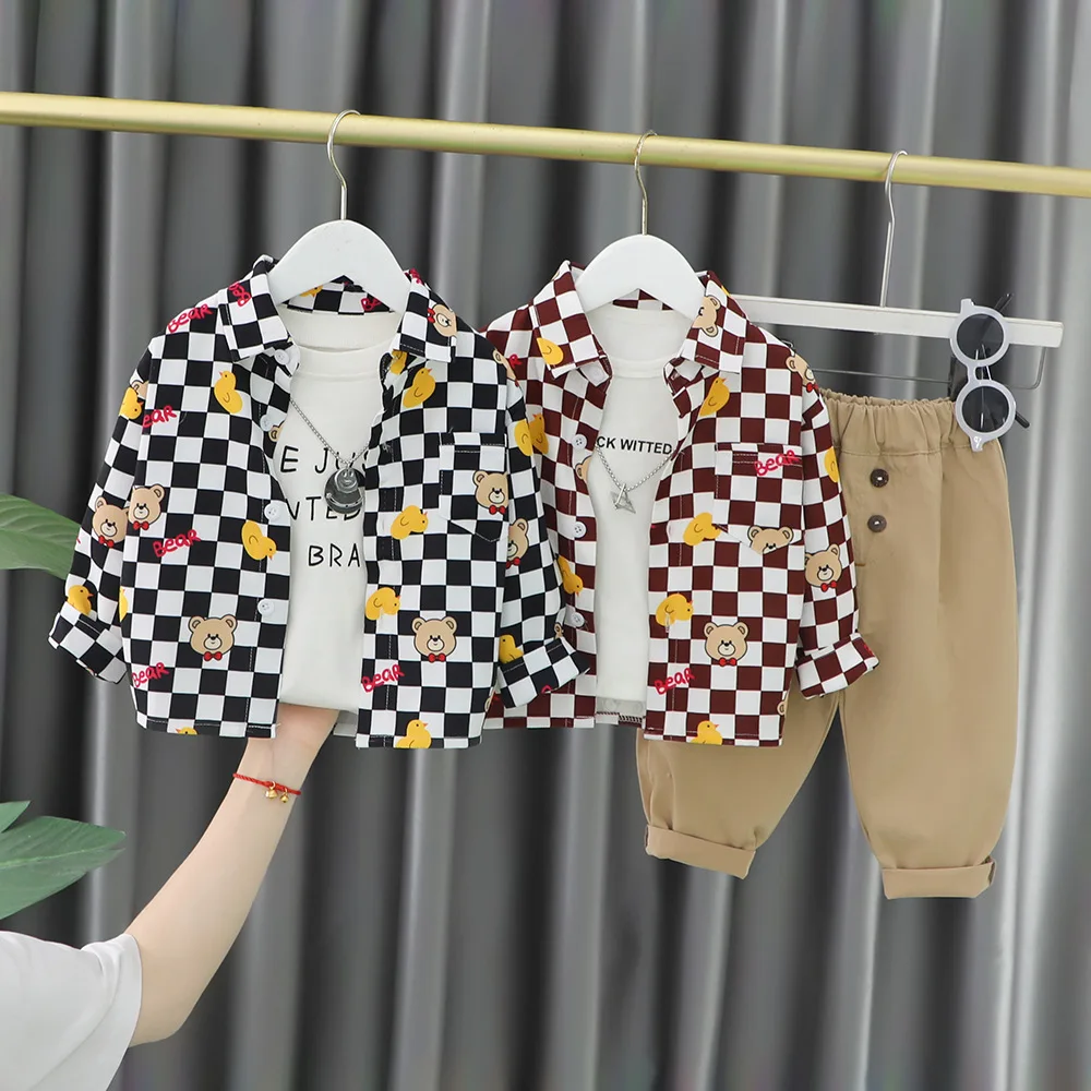 

Boys Clothes Sets Spring Autumn 1 2 3 4 Years Old Children Shirts Pants 2pcs Sports Suit For Baby Tracksuits Kids Outfits 2022
