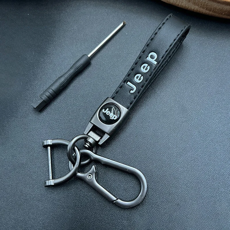 1 шт. автомобильный металлический брелок для ключей с эмблемой из тонкой кожи