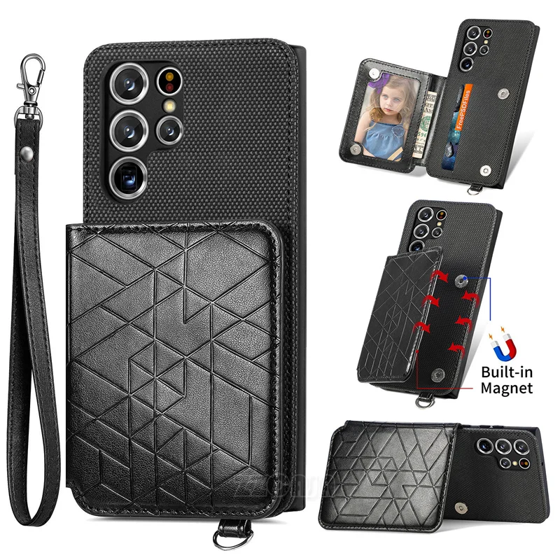 Магнитный чехол для ZTE V2022 AXON 30 Ultra Libero A72 5G II A31 Plus A51 Lite A5, кожаный флип-чехол с отделениями для карт и подставкой
