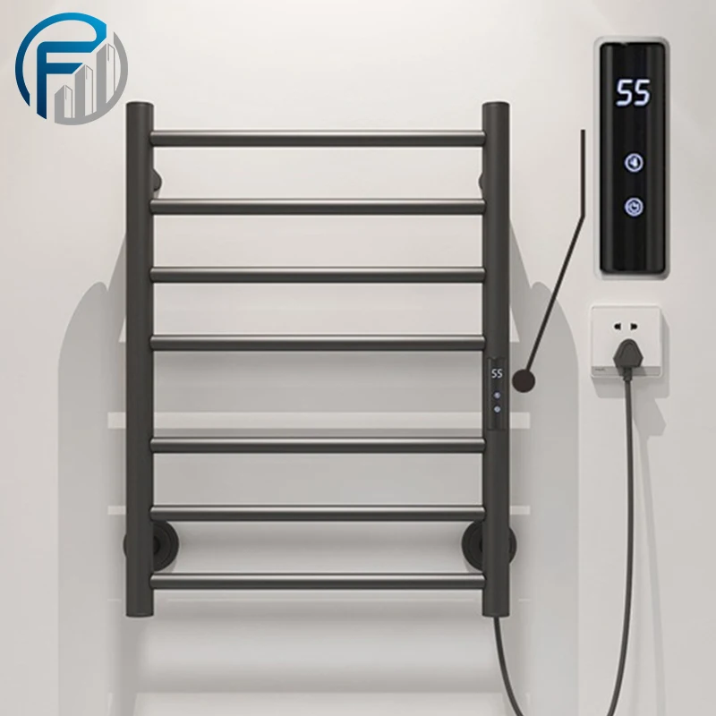 

Черно-белый Электрический подогреватель для банных полотенец, термостатическая сушилка для полотенец, электрическая вешалка для полотене...