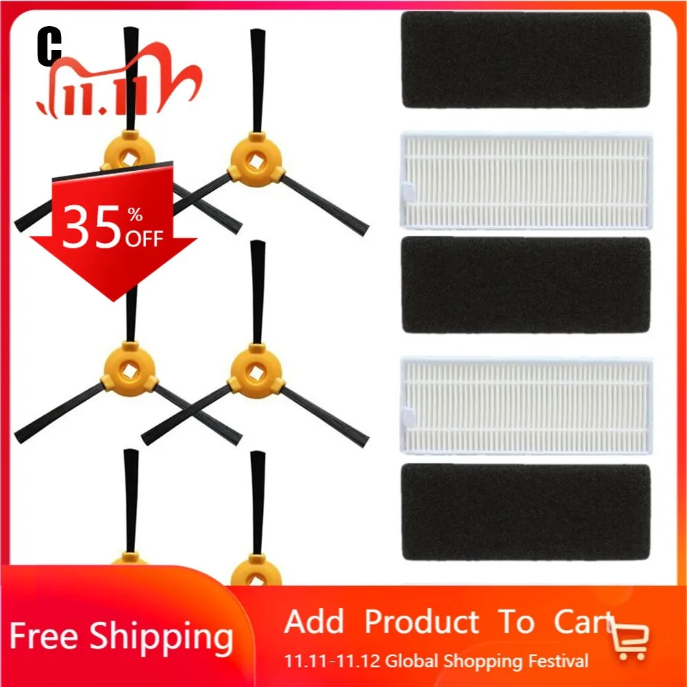 

Набор боковых щеток для робота-пылесоса Ecovacs Deebot U2 DGN22