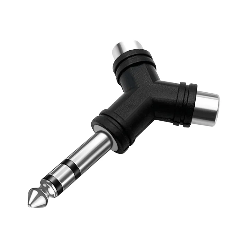 5 шт. Y-образный адаптер для стереозвука 6 35 мм штекер на два RCA разъем 2