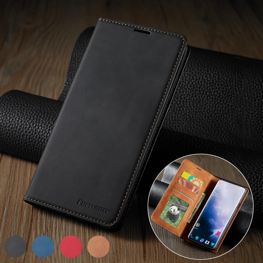 

Кожаный чехол-книжка на магните для One Plus 7 One Plus 7 Pro