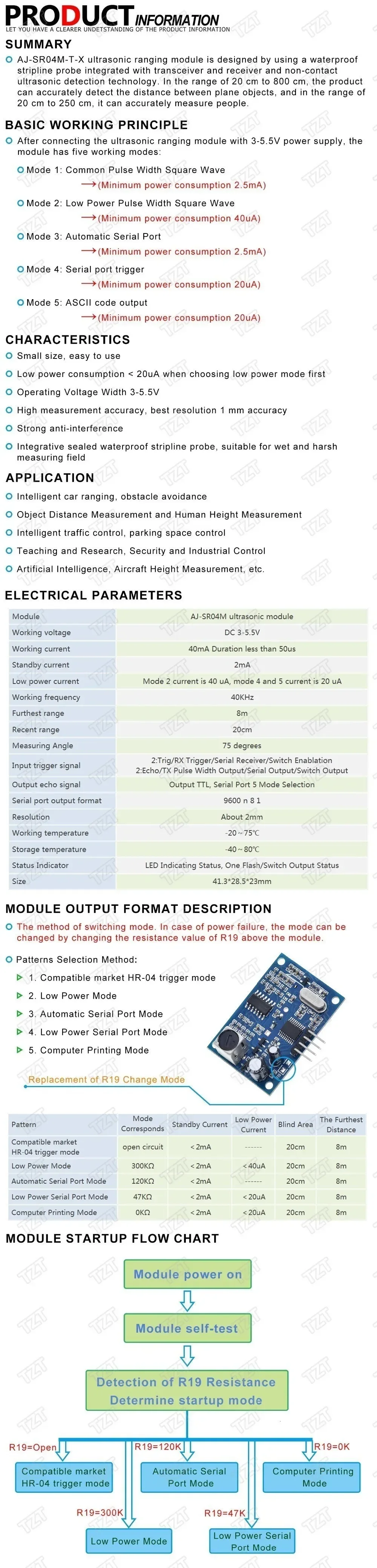 НОВЫЙ водонепроницаемый ультразвуковой модуль Arduino JSN-SR04T AJ-SR04M встроенный датчик