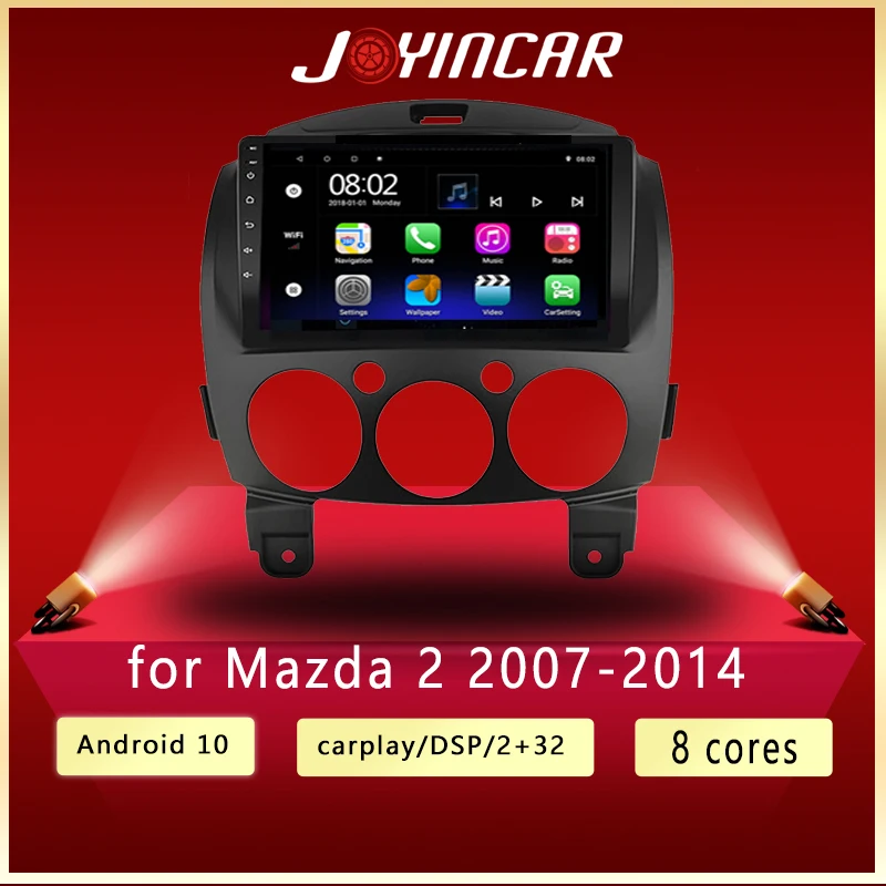 

2 din Android 10 4G Auto Radio for MAZDA 2 Mazda2 2007-2014 Carplay Car Multimedia Player GPS 2din autoradio DAB+ DSP＋RDS