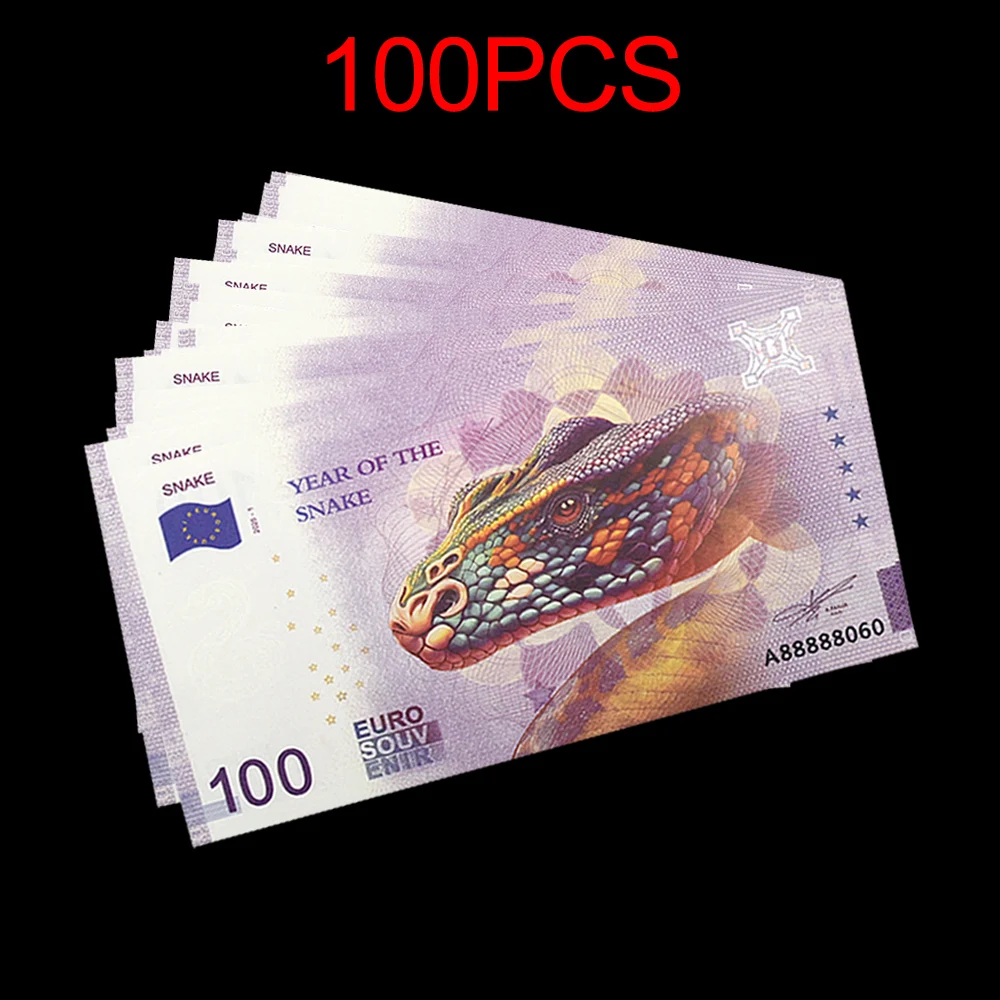 2025 год зодиака Змея 100 евро памятные банкноты сделай сам зеленая флуоресцентная