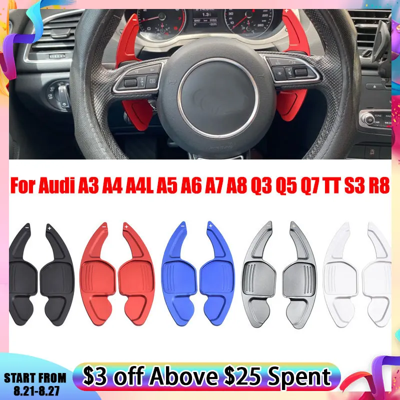 

Car Steering Wheel Shift Paddle Shifter Gear Extention Aluminum For Audi A3 A4 A4L A5 A6 A7 A8 Q3 Q5 Q7 TT/TTS S3 S4 S6 S7 S8 R8