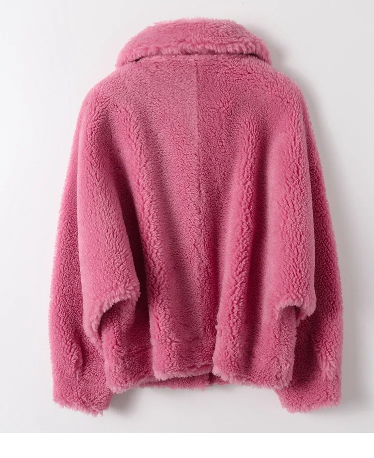 Winter New Haining Fur Large Sheep Fleece Coat Fur Fur Short Lambhair Coat Woman Faux Fur Coat Jacket Women