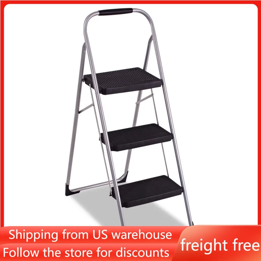 

Ступенчатый стул, трехступенчатый стальной складной табурет, платиновая складная лестница для дома, телескопическая кухня, 200 фунтов