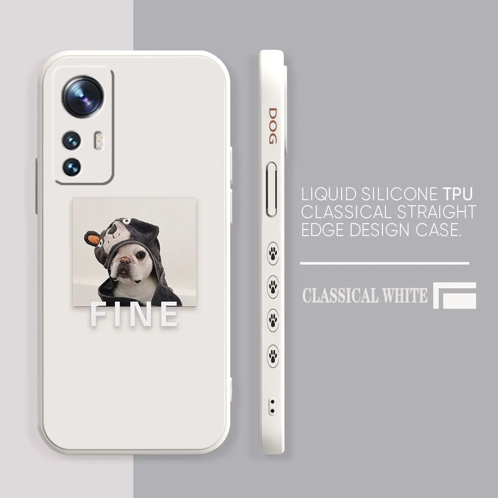 Phone Case For Xiaomi 13 12 12T 12S 11 11T 10 10S 9 8 Pro Ultra Lite Colour Simple Case Cover Funda Cqoue Shell FIND Lovely Dog
