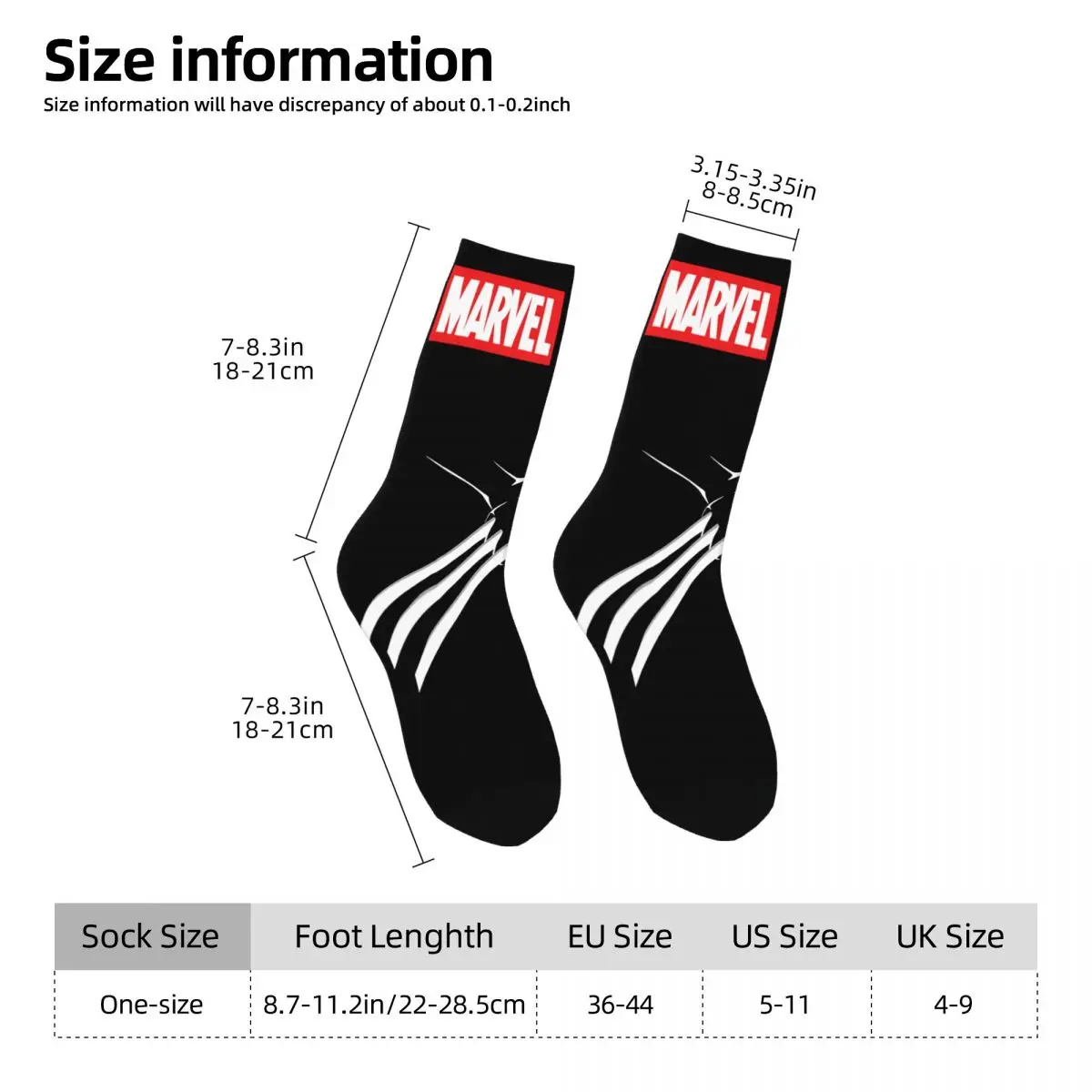 Забавные сумасшедшие носки Logan для мужчин в стиле хип-хоп Harajuku Marvel X-man Дэдпул и