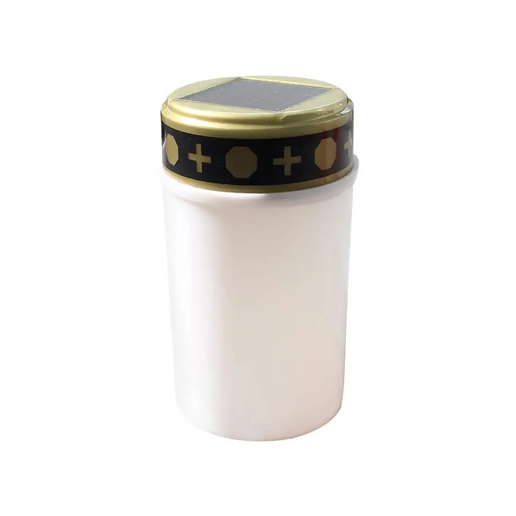 

Solar Candle Light Waterproof Battery Lighting Ground Lamps LED Flickering Night Lights Cemetery Garden Yard White