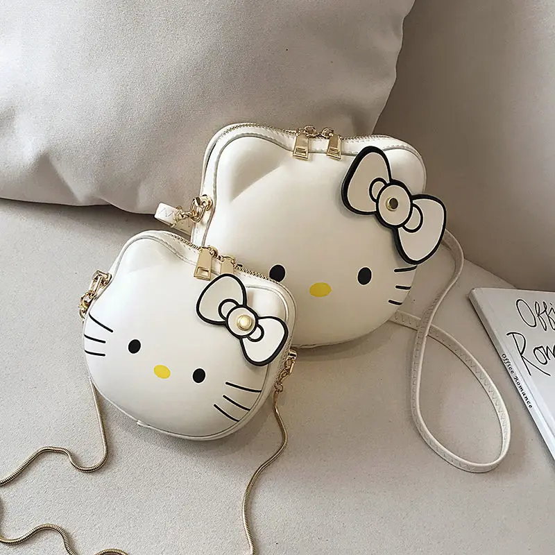 Sanrio Hello Kitty Bag Children's Small Bags Cute Cartoon Shoulder Bag Crossbody Mini Small round Bag