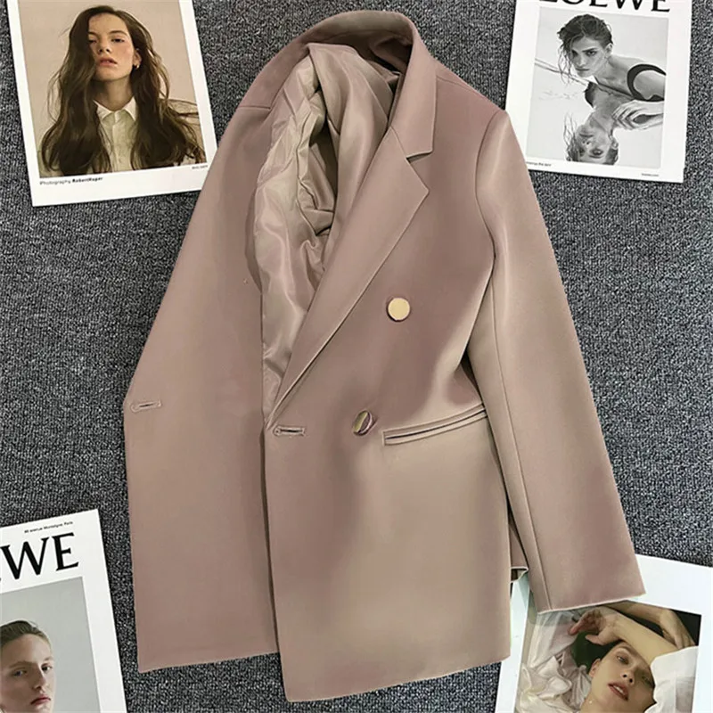 2023 Women's Spring Dress Candy New Blazer Coat Korean Long Sleeve Fashion Elegant Temperament Casual Button Loose Top